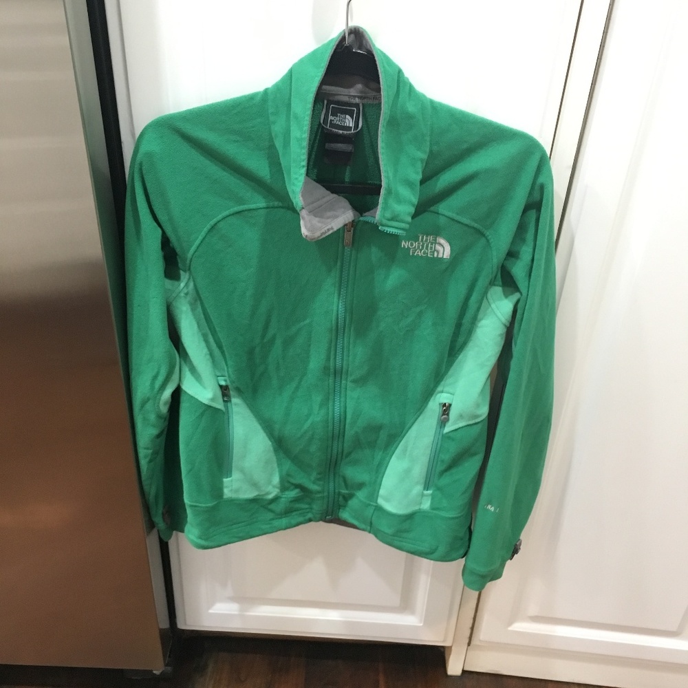 The North Face light fleece layer jacket in green